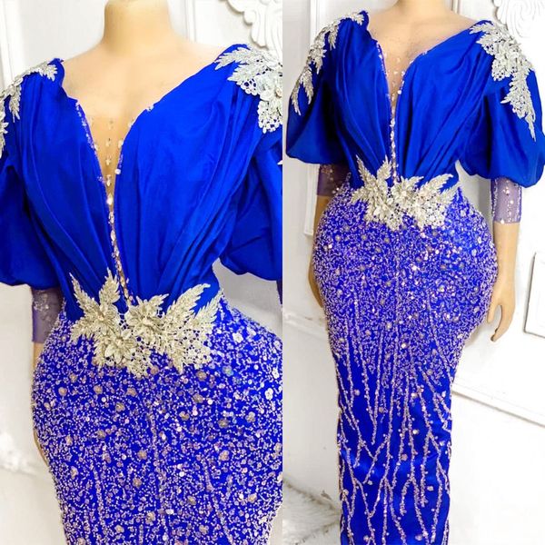 2022 plus size arabic aso ebi royal blue luxurious prom dresses lace beaded evening formal party second reception birthday engagement gowns, Black
2022 plus size arabic aso ebi royal blue luxurious prom dresses lace beaded evening formal party second reception birthday engagement gowns, Black