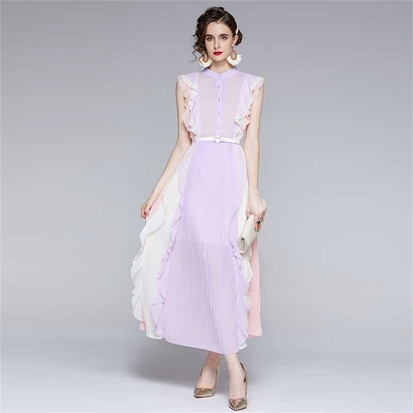 designer runway color block ruffles maxi long casual dress sleeveless boho chic party vestidos 210529, Black;gray
designer runway color block ruffles maxi long casual dress sleeveless boho chic party vestidos 210529, Black;gray
