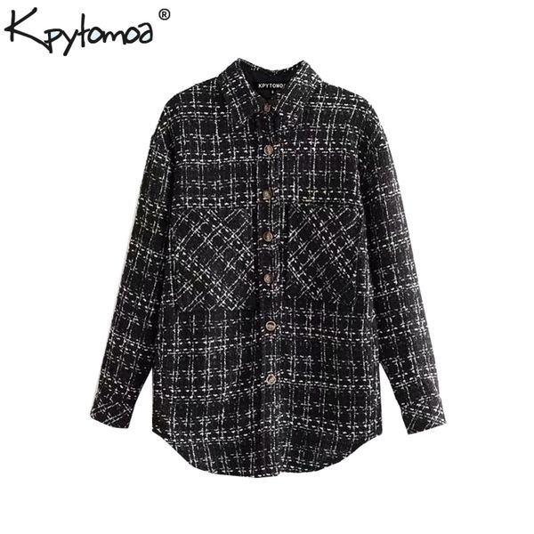 vintage stylish pockets plaid t jacket coat women fashion lapel collar long sleeve ladies outerwear chic chaqueta y200101, Black;brown
vintage stylish pockets plaid t jacket coat women fashion lapel collar long sleeve ladies outerwear chic chaqueta y200101, Black;brown