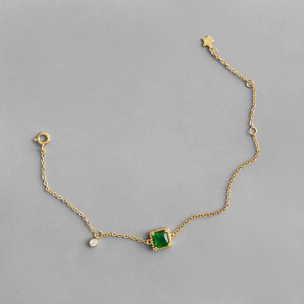 authentic 925 sterling silver simple emerald crystal charm bracelet for women girls wedding cz zircon geometric bracelets, Golden;silver
authentic 925 sterling silver simple emerald crystal charm bracelet for women girls wedding cz zircon geometric bracelets, Golden;silver