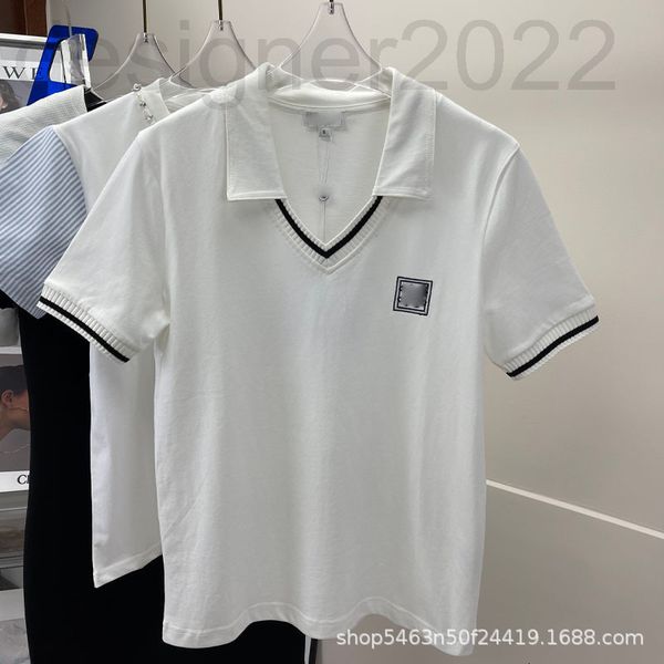 women's hoodies & sweatshirts designer xia xiang's v-neck polo women's shirt embroidered black and white stitched rib short s
women's hoodies & sweatshirts designer xia xiang's v-neck polo women's shirt embroidered black and white stitched rib short s