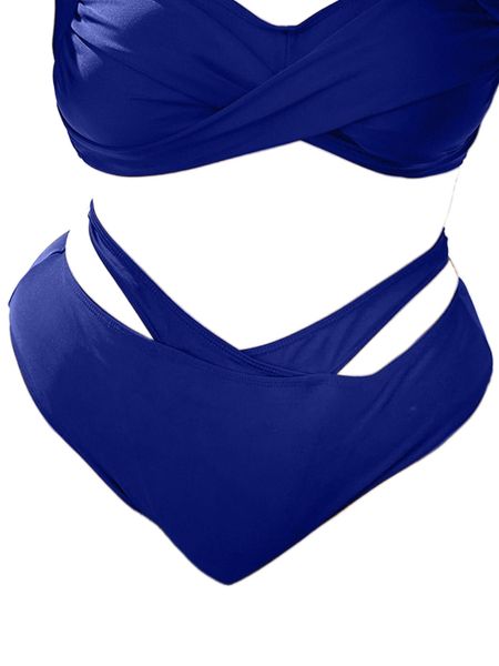 plus solid cut-out bikini bottom c6zv#, Black