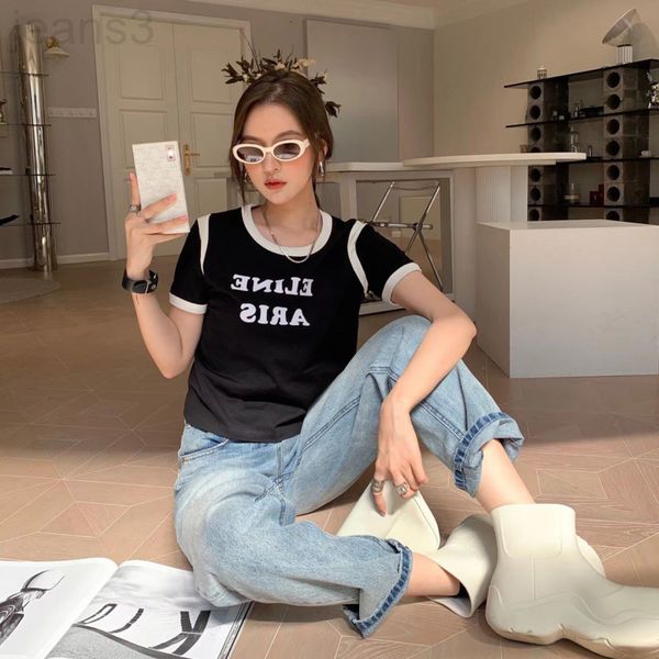 women's t-shirt designer c home 2022ss stitched letters flocking washed cotton t-shirt style women's round neck short sleeve stree, White
women's t-shirt designer c home 2022ss stitched letters flocking washed cotton t-shirt style women's round neck short sleeve stree, White