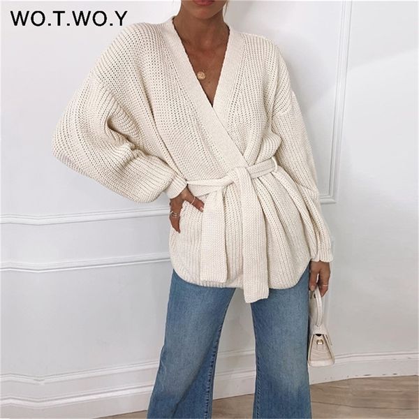 wotwoy v neck knitted cardigan women autumn winter long sleeve cropped kimono cardigans female solid oversized jumper 2020 lj200815, White;black
wotwoy v neck knitted cardigan women autumn winter long sleeve cropped kimono cardigans female solid oversized jumper 2020 lj200815, White;black