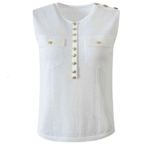 two piece dress summer single breasted ice cut sleeveless round neck multicolor sweater french style vest ft1t, White
two piece dress summer single breasted ice cut sleeveless round neck multicolor sweater french style vest ft1t, White