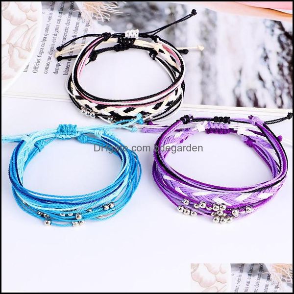 link chain bracelets jewelry fashion hand woven waterproof wax thread beaded bracelet bohemian rope suit drop delivery 202 dh4dz, Black
link chain bracelets jewelry fashion hand woven waterproof wax thread beaded bracelet bohemian rope suit drop delivery 202 dh4dz, Black