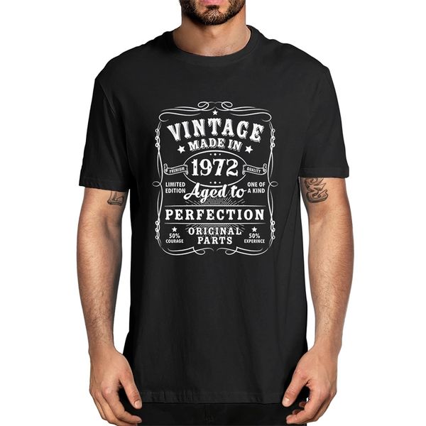 100% cotton vintage made in 1972 vintage 50th birthday decorations men's novelty t-shirt women casual streetwear soft tee 220506, White;black
100% cotton vintage made in 1972 vintage 50th birthday decorations men's novelty t-shirt women casual streetwear soft tee 220506, White;black