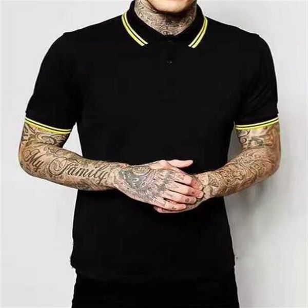 london brit men solid polo shirt leaf embroidery 100% cotton short sleeve striped collar sport polos england tennis t-shirt white 252w, White;black
london brit men solid polo shirt leaf embroidery 100% cotton short sleeve striped collar sport polos england tennis t-shirt white 252w, White;black