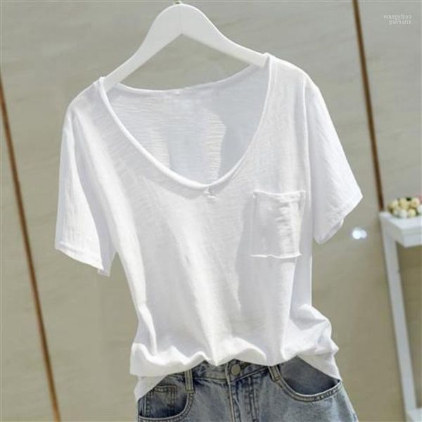 women's t shirts cotton pocket white women t-shirts summer 2022 v-neck loose solid oversized 4xl casual female pulls tees
women's t shirts cotton pocket white women t-shirts summer 2022 v-neck loose solid oversized 4xl casual female pulls tees