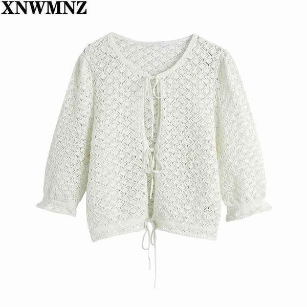 xnwmnz women hollow out bow short cardigan vintage jumper lady fashion knitted coat female womens sweater 210513, White
xnwmnz women hollow out bow short cardigan vintage jumper lady fashion knitted coat female womens sweater 210513, White
