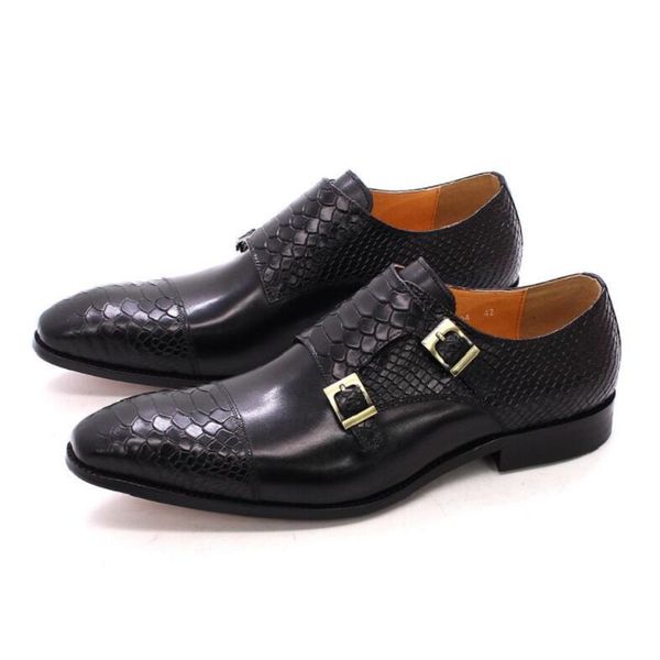 fashion mens monk strap dress shoes alligator print genuine cow leather handmade wedding office formal business shoes for men da040, Black
fashion mens monk strap dress shoes alligator print genuine cow leather handmade wedding office formal business shoes for men da040, Black
