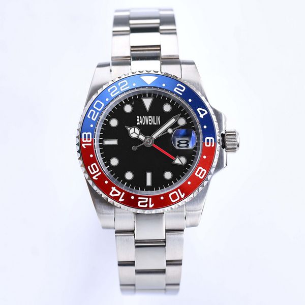 automatic watch blue black ceramic sapphire 40mm wristwatches super luminous montre de luxe, Slivery;brown
automatic watch blue black ceramic sapphire 40mm wristwatches super luminous montre de luxe, Slivery;brown