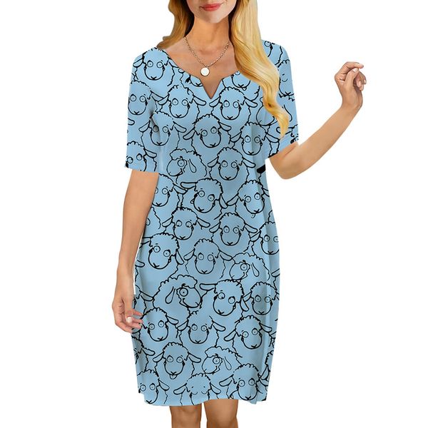 women dress cute cartoon lamb 3d printed vneck loose casual short sleeve shift dress for female dresses summer dress 220616, Black;gray
women dress cute cartoon lamb 3d printed vneck loose casual short sleeve shift dress for female dresses summer dress 220616, Black;gray