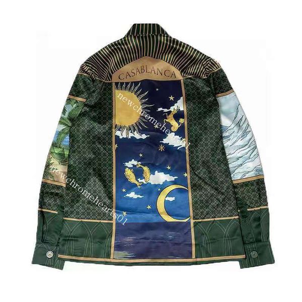 designer shirts casablanc day and night alchemy map sun moon constellation silk men and women long sleeve shirts, White;black
designer shirts casablanc day and night alchemy map sun moon constellation silk men and women long sleeve shirts, White;black