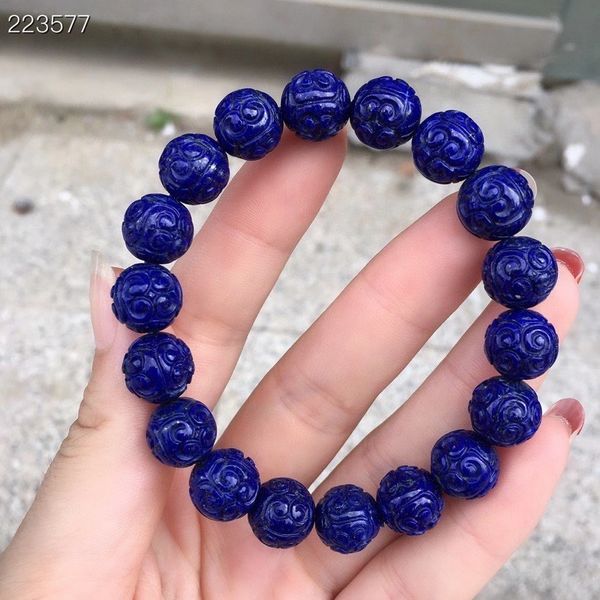 12mm genuine natural royal blue lapis lazuli gemstone carved beads bracelet for woman man healing stone new arrival gift aaaaaa, Silver
12mm genuine natural royal blue lapis lazuli gemstone carved beads bracelet for woman man healing stone new arrival gift aaaaaa, Silver