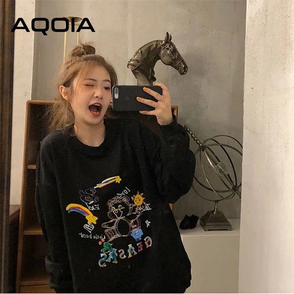 autumn harajuku printing loose women's hoodies sweatshirt 2020 ins oversize thin sweatshirt plus size women female pullovers lj201102, Black
autumn harajuku printing loose women's hoodies sweatshirt 2020 ins oversize thin sweatshirt plus size women female pullovers lj201102, Black