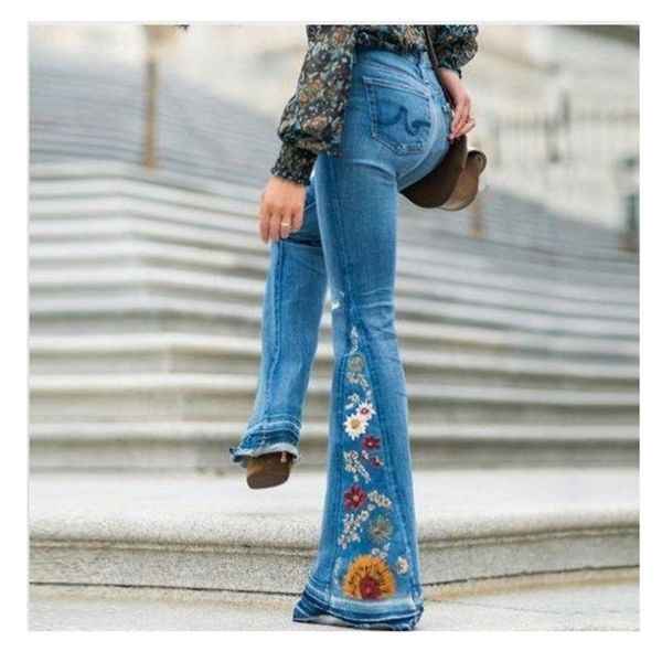 embroidered trousers denim bell bottom pants ventilation high street wide legged women elasticity breathe reely nylon wide pants 220701, Blue
embroidered trousers denim bell bottom pants ventilation high street wide legged women elasticity breathe reely nylon wide pants 220701, Blue