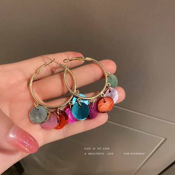 925 silver needle shell tassel eardrop earring korean retro colorful chic elegant earrings fashion design earrings, Golden
925 silver needle shell tassel eardrop earring korean retro colorful chic elegant earrings fashion design earrings, Golden