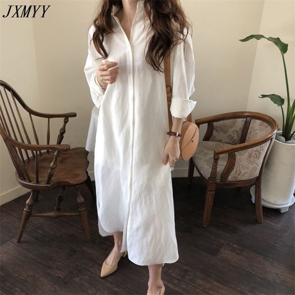 jxmyy chic single-breasted loose women dress turn-down collar female dress full-sleeve long vestidos femme robe 210412, White
jxmyy chic single-breasted loose women dress turn-down collar female dress full-sleeve long vestidos femme robe 210412, White