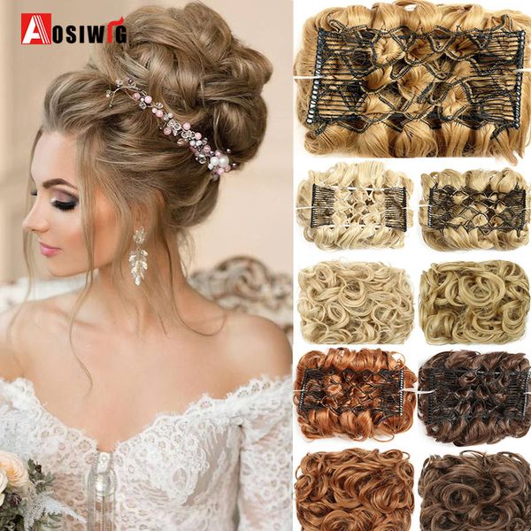 costume accessories messy bun large comb clips in curly hair extension fake false synthetic pieces chignon women updo cover hairpiece, Silver
costume accessories messy bun large comb clips in curly hair extension fake false synthetic pieces chignon women updo cover hairpiece, Silver