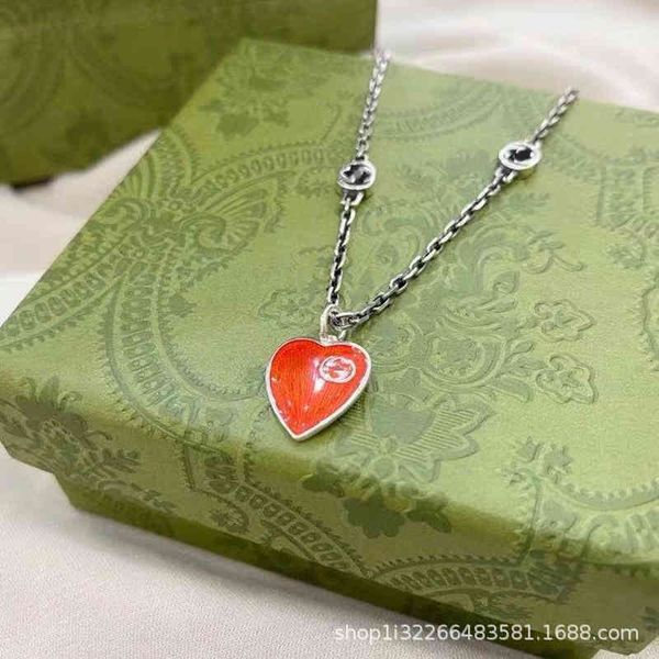 2023 designer new fashion jewelry gujia 925 interlocking double love enamel red blue pendant necklace fashionable and simple. give your girl, Silver
2023 designer new fashion jewelry gujia 925 interlocking double love enamel red blue pendant necklace fashionable and simple. give your girl, Silver
