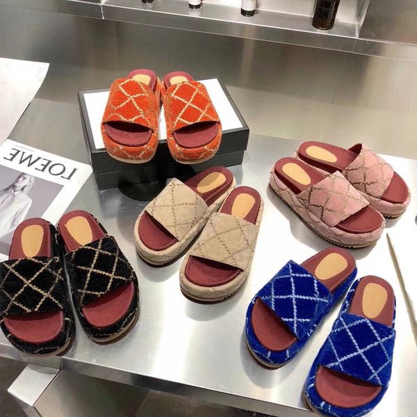 women designer sandals platform slide sandal beach slippers multicolor canvas linen fabric printing slipper outdoor party classic sandals or, Black
women designer sandals platform slide sandal beach slippers multicolor canvas linen fabric printing slipper outdoor party classic sandals or, Black