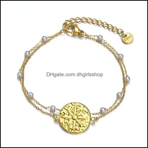 link chain bracelets jewelry gold titanium steel pearl double bracelet womens fashion gift drop delivery 2021 dhuxg, Black
link chain bracelets jewelry gold titanium steel pearl double bracelet womens fashion gift drop delivery 2021 dhuxg, Black