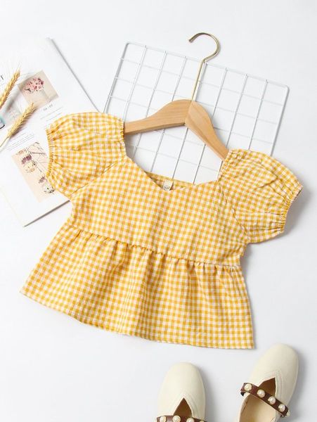 toddler girls gingham puff sleeve peplum blouse she, White;black
toddler girls gingham puff sleeve peplum blouse she, White;black