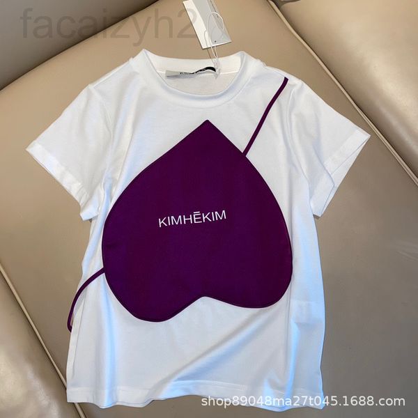 women's t-shirt designer chaopai 22 early spring new white short small minority design love splicing slim sleeve t-shirt 76jk
women's t-shirt designer chaopai 22 early spring new white short small minority design love splicing slim sleeve t-shirt 76jk