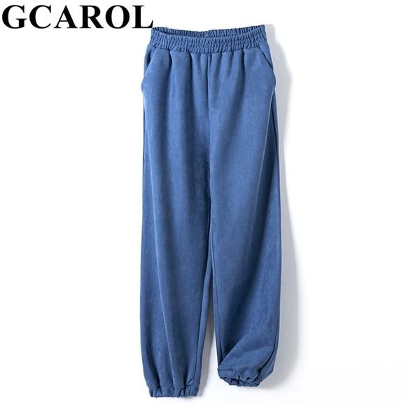 gcarol women velvet elastic waist overalls cargo pants oversized loose sport pants full length autumn winter harem pants 201228, Black;white
gcarol women velvet elastic waist overalls cargo pants oversized loose sport pants full length autumn winter harem pants 201228, Black;white