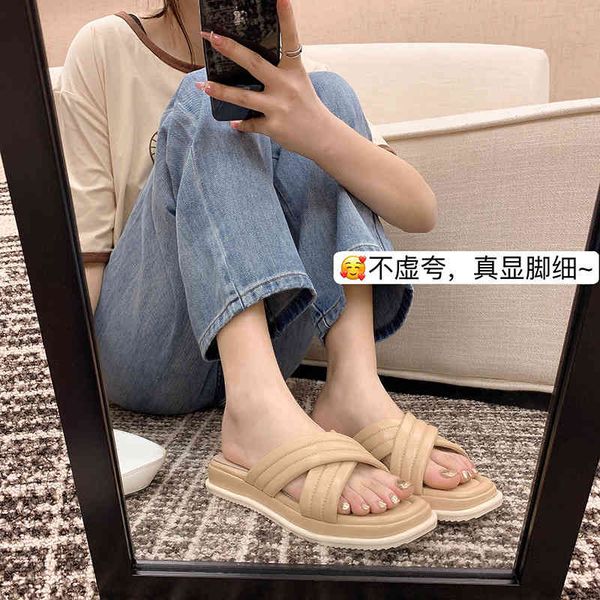 slippers fairy style beige thick bottom lazy flip flop fashion wear open toe sandals female xia fang head half support hnh2, Black
slippers fairy style beige thick bottom lazy flip flop fashion wear open toe sandals female xia fang head half support hnh2, Black