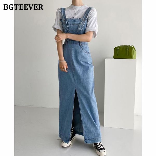 bgteever 2021 summer women denim dress casual sleeveless pocket female jeans dress with braces ladies split midi dress, Black;gray
bgteever 2021 summer women denim dress casual sleeveless pocket female jeans dress with braces ladies split midi dress, Black;gray