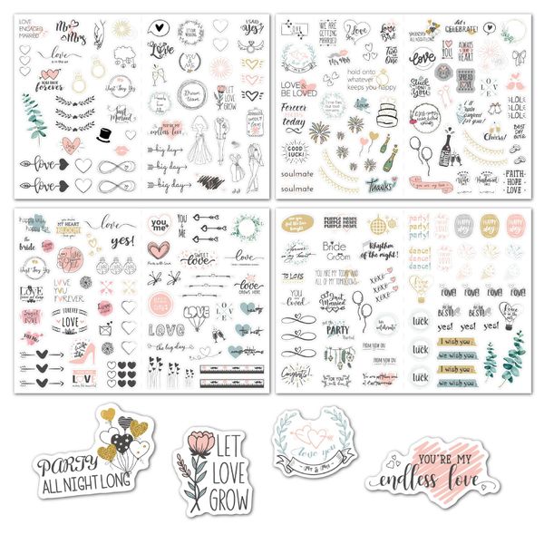 230pcs wedding stickers for skateboard car baby scrapbooking pencil case diary phone lapplanner decoration book album kids toys diy decals
230pcs wedding stickers for skateboard car baby scrapbooking pencil case diary phone lapplanner decoration book album kids toys diy decals