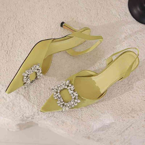 sandals baotou sandals women's thin heels spring and summer square buckle belt back empty single shoes pointed silk high 3lvx, Black
sandals baotou sandals women's thin heels spring and summer square buckle belt back empty single shoes pointed silk high 3lvx, Black