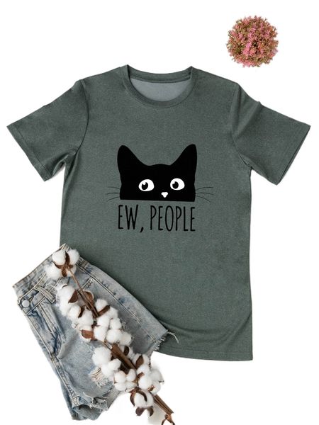 plus cat & letter graphic tee l1na#, Black
plus cat & letter graphic tee l1na#, Black