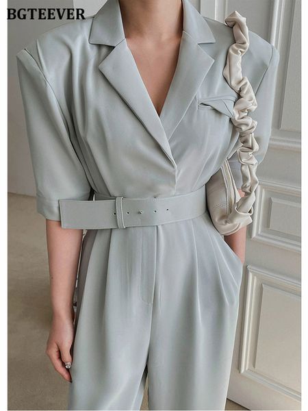 stylish notched short sleeve women playsuits belted ladies wide leg trousers jumpsuits summer female rompers 2022, White
stylish notched short sleeve women playsuits belted ladies wide leg trousers jumpsuits summer female rompers 2022, White