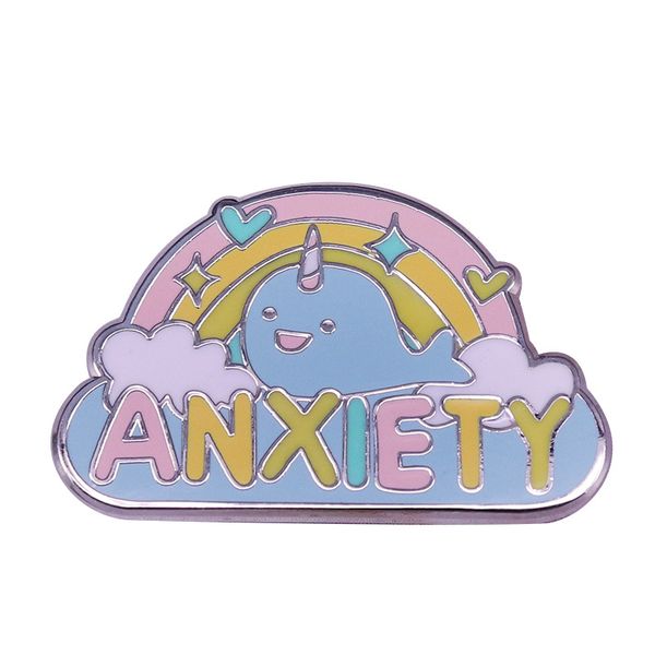 rainbow narwhal badge mental health awareness brooch inspirational cheer pin clothes bag accessories, Blue
rainbow narwhal badge mental health awareness brooch inspirational cheer pin clothes bag accessories, Blue