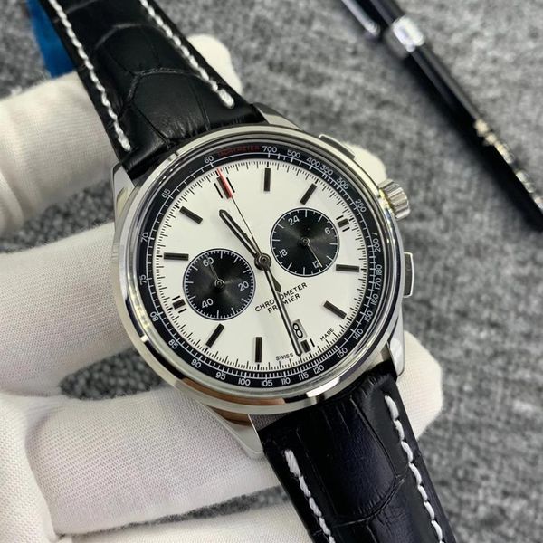 n quality right hand men premier 42mm silver dial rubber belt watch quartz chronograph leather strap floding clasp mens dress on w282j, Slivery;brown
n quality right hand men premier 42mm silver dial rubber belt watch quartz chronograph leather strap floding clasp mens dress on w282j, Slivery;brown