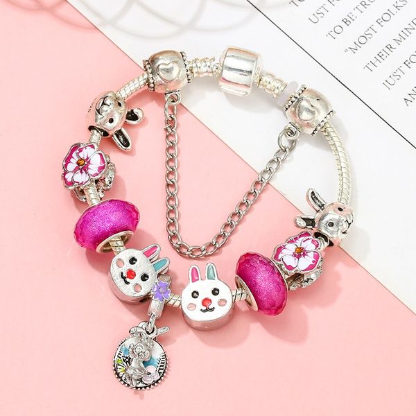 fashion pandora style charm bracelet women pink enamel flower rabbit european charm beads dangle fits pandora charm bracelets necklace diy j, Golden;silver
fashion pandora style charm bracelet women pink enamel flower rabbit european charm beads dangle fits pandora charm bracelets necklace diy j, Golden;silver