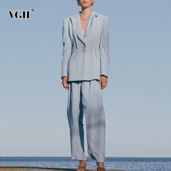 minimalist casual two piece set for women notched collar tunic blazer high waist wide leg pants female sets spring 210507, White
minimalist casual two piece set for women notched collar tunic blazer high waist wide leg pants female sets spring 210507, White