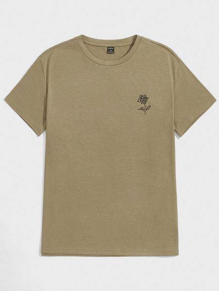 men drop shoulder floral print tee g1lj#, White;black
men drop shoulder floral print tee g1lj#, White;black