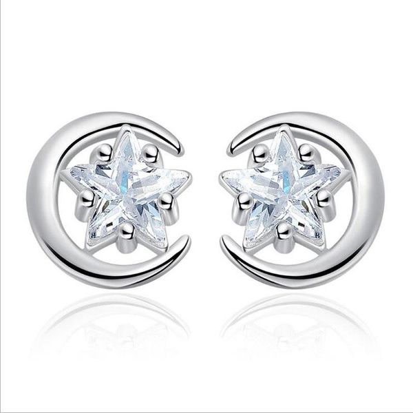 stud charm 925 silver earrings for women exquisite crystal star moon earring valentine's day party fine jewelry giftsstud, Golden;silver
stud charm 925 silver earrings for women exquisite crystal star moon earring valentine's day party fine jewelry giftsstud, Golden;silver