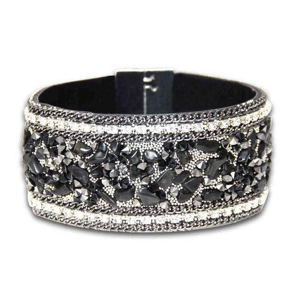 bracelet magnet buckle bohemian gravel environmental protection stone pu leather for men and women, Golden;silver
bracelet magnet buckle bohemian gravel environmental protection stone pu leather for men and women, Golden;silver