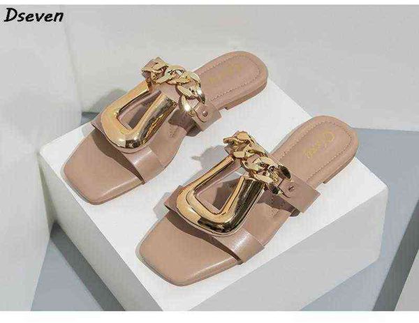 summer female slippers personalized chain u buckle beach slides women fashion square toe flats outdoor ladies sandals 220520, Black
summer female slippers personalized chain u buckle beach slides women fashion square toe flats outdoor ladies sandals 220520, Black