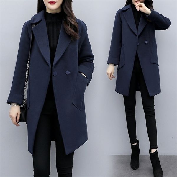 new woman wool coat winter jacket women slim woolen long cashmere coats casual cardigan jackets elegant blend t200315, Black
new woman wool coat winter jacket women slim woolen long cashmere coats casual cardigan jackets elegant blend t200315, Black