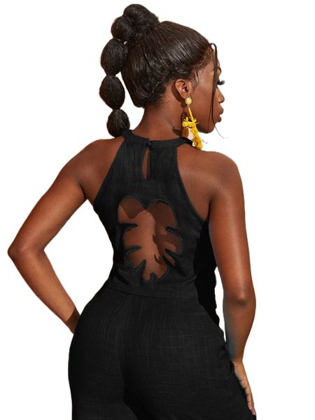 sxy backless solid halter p8qj#, White