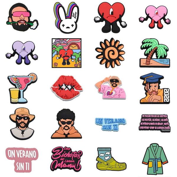 single bad bunny rabbit croc charms pvc shoe decorations clogs sandals wristband accessories diy, White;pink
single bad bunny rabbit croc charms pvc shoe decorations clogs sandals wristband accessories diy, White;pink