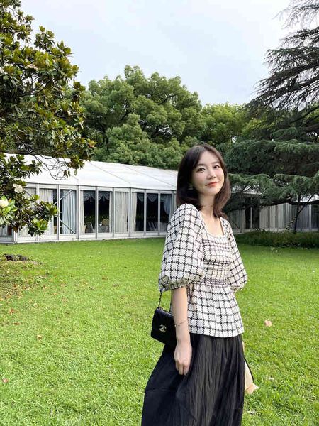 women's blouses shirts legal system sp early autumn check shirt women's summer bubble sleeve court style pleated waist top, White
women's blouses shirts legal system sp early autumn check shirt women's summer bubble sleeve court style pleated waist top, White