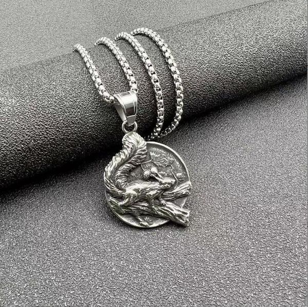 hip hop rock stainless steel squirrel pendant necklace for men punk jewelry never fade gift, Silver
hip hop rock stainless steel squirrel pendant necklace for men punk jewelry never fade gift, Silver