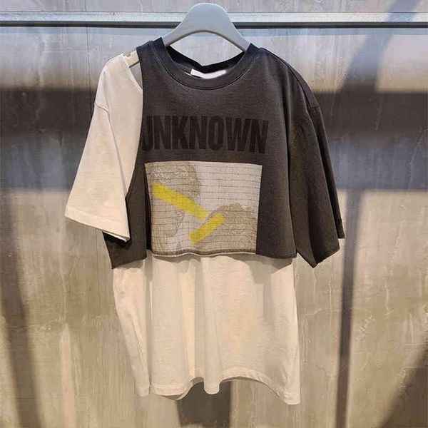 women's t-shirt french minority spring summer trend loose t-shirt women's round neck irregular fake two short sleeve versatile top, White
women's t-shirt french minority spring summer trend loose t-shirt women's round neck irregular fake two short sleeve versatile top, White